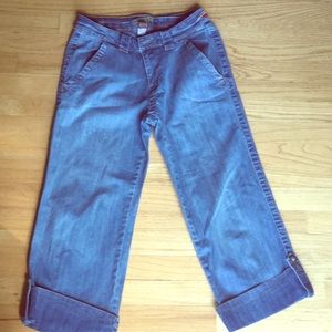“Worn” Mom Style Blue Jeans